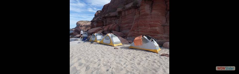 Camping on the beach...