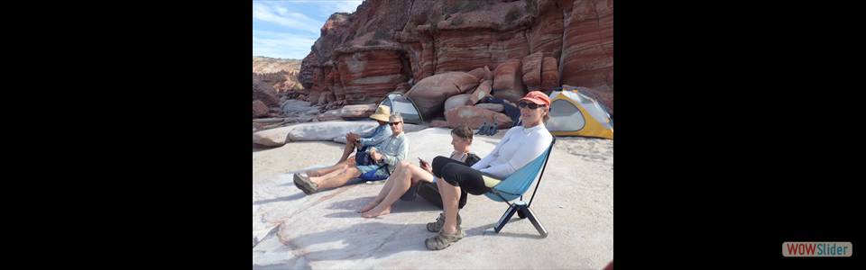 Resting on the beach after a hard days paddle